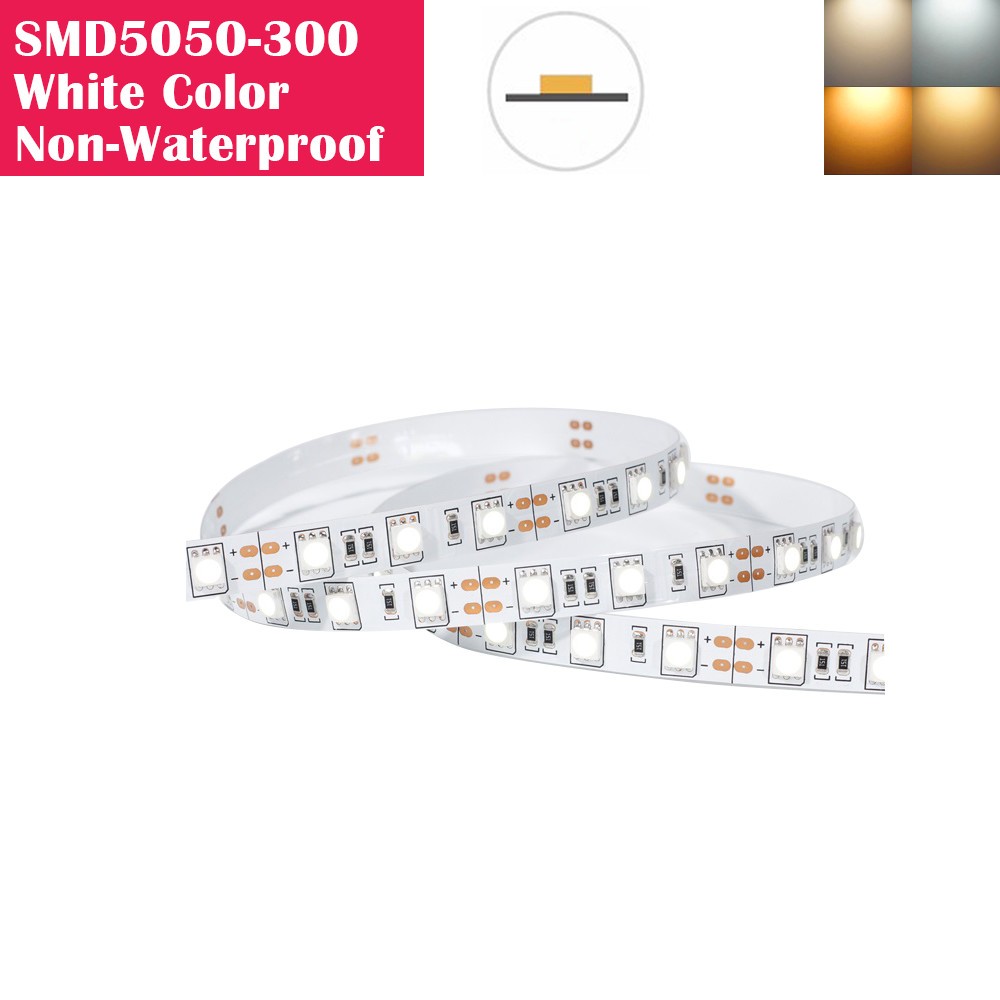 25FT per Roll SMD5050 Non-Waterproof 60LEDs per Meter Flexible LED Strip Lights